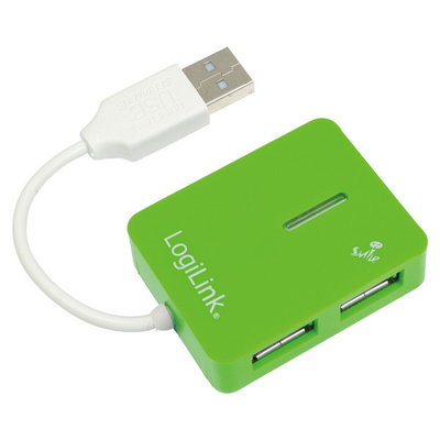 Product USB Hub LogiLink "Smile" 4 Θυρών green base image