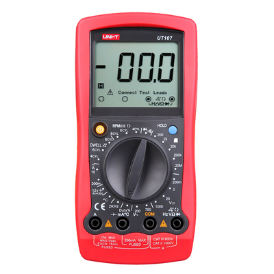 Product Ψηφιακό Πολύμετρο Uni-T Αυτοκινήτων Ut107, Rpm/Dwell, Test Μπαταρίας base image
