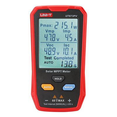 Product Tester Φωτοβολταϊκών Πάνελ Uni-T Ut673Pv, 5~800W, 0~35A, 12~60V base image