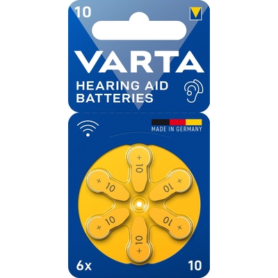 Product Μπαταρίες Ακουστικών Βαρηκοΐας Varta 10 (6 τμχ) base image