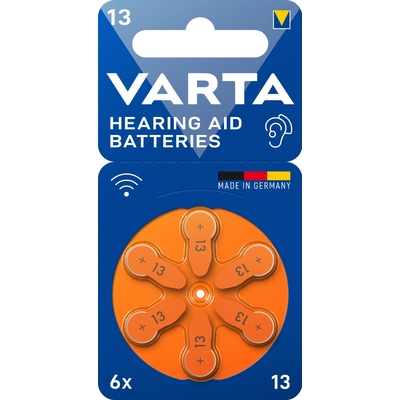 Product Μπαταρίες Ακουστικών Βαρηκοΐας Varta 13 (6 τμχ) base image