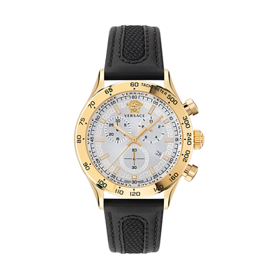 Product Ανδρικό Ρολόι Versace Ve2U00222 (44mm) Δερμάτινο Λουράκι Μαύρο base image