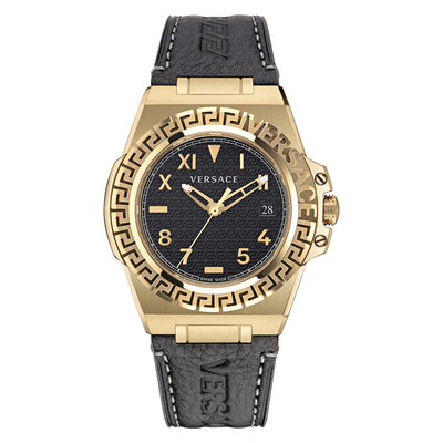 Product Ανδρικό Ρολόι Versace Ve3I00222 (44mm) Δερμάτινο Λουράκι Μαύρο base image