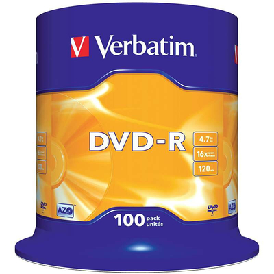 Product DVD-R Verbatim 4.7GB 100pcs base image