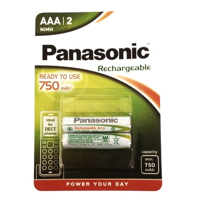 Product Επαναφορτιζόμενες Μπαταρίες Panasonic ΗR03 750mAh AAA (2τμχ) base image