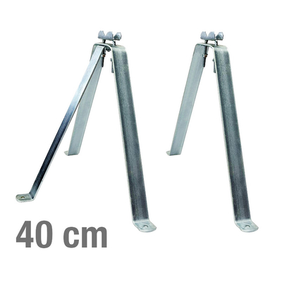 Product Βάση τοίχου Vikar 21005 για στήριξη ιστού, ατσάλινη, 40cm, 2τμχ base image