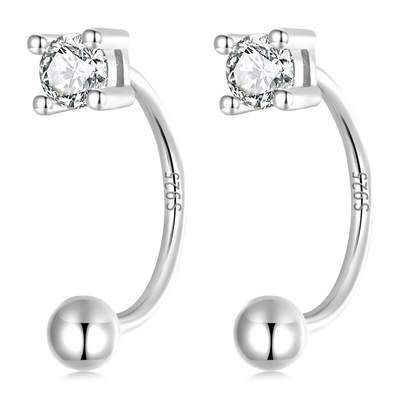 Product Σκουλαρίκι Bamoerα Μπάρα Vse157-A, με Κυβική Ζιρκόνια, Ασήμι 925, Ασημί base image