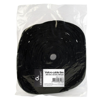 Product Δεματικά Καλωδιών Cablexpert Velcro 210mm 100pcs/Bag Black base image