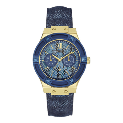 Product Γυναικείο Ρολόι Guess W0289L3 (39mm) Δερμάτινο Λουράκι Μπλε base image