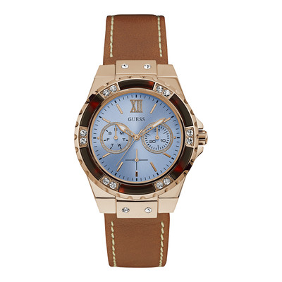 Product Γυναικείο Ρολόι Guess W0775L7 (38mm) Δερμάτινο Λουράκι Καφέ base image