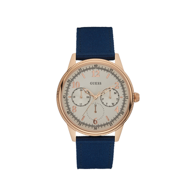 Product Ανδρικό Ρολόι Guess W0863G4 (44mm) Υφασμάτινο Λουράκι Μπλε base image