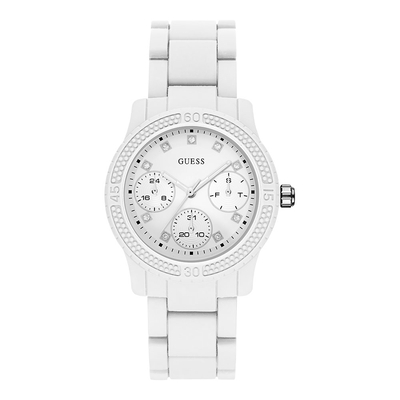 Product Ρολόι Unisex Guess W0944L1 (38mm) Καουτσούκ Λουράκι Λευκό base image