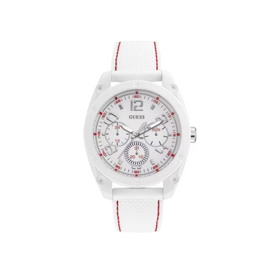 Product Ανδρικό Ρολόι Guess W1256G2 (46,5mm) Καουτσούκ Λουράκι Λευκό base image