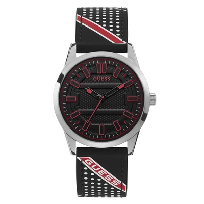 Product Ανδρικό Ρολόι Guess W1300G1 (42mm) Καουτσούκ Λουράκι Μαύρο base image