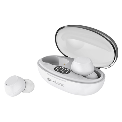 Product Bluetooth Handsfree Celebrat με Θήκη φόρτισης TWS-W32, True Wireless, λευκά base image