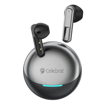 Product Bluetooth Handsfree Celebrat με Θήκη Φόρτισης W61, True Wireless, 13mm, 25/200mAh, Μαύρα base image