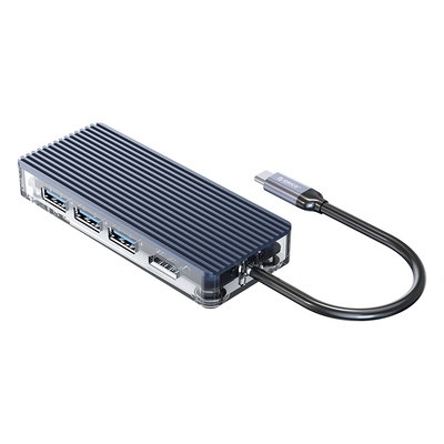 Product Docking Station Orico WB-6TS, Type-C, 6-ports, γκρι base image