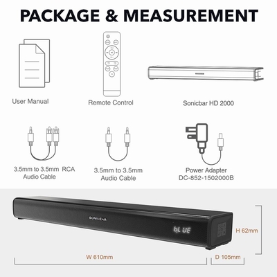 Product Ηχόμπαρα Sonicgear 2.0ch Hd Sonic Bar Hd 2000 base image