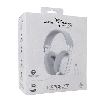 Product Gaming Headset White Shark 3-In-1 Wireless Foldable Wgh-2444 Firecrest White base image