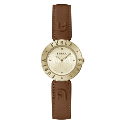 Product Γυναικείο Ρολόι Furla Ww00004002L2 (30mm) Δερμάτινο Λουράκι Καφέ base image