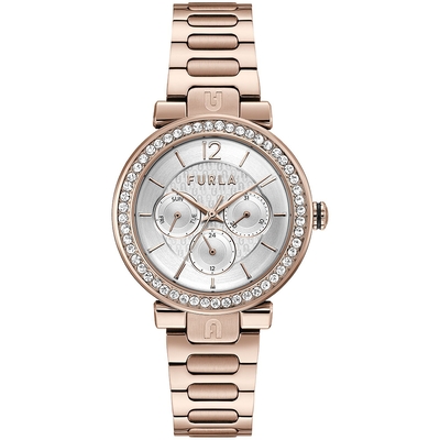 Product Γυναικείο Ρολόι Furla Ww00011007L3 (38mm) Μεταλλικό Μπρασελέ Ροζ base image