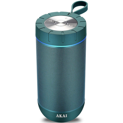 Product Φορητό Ηχείο Bluetooth Akai ABTSW-60 Τιρκουάζ αδιάβροχο με ύφασμα, AWS, Aux-In και handsfree-20W RMS base image
