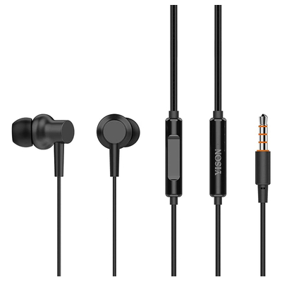 Product Handsfree Ακουστικά Yison με μικρόφωνο X2, 3.5mm, 1.36m, μαύρα base image