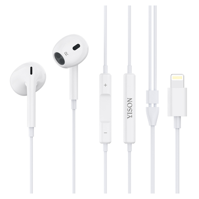 Product Handsfree Ακουστικά Yison με Μικρόφωνο X7, Lightning, 1.2m, λευκά base image
