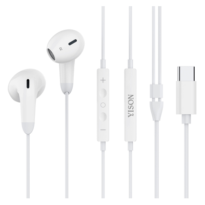 Product Handsfree Ακουστικά Yison με Μικρόφωνο X8, Type-C, 13mm, 1.2m, λευκά base image