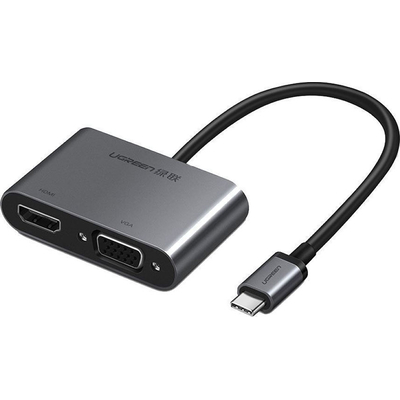 Product Docking Station Ugreen USB-C to HDMI and VGA Adapter 4K base image