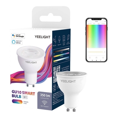 Product Έξυπνος Λαμπτήρας LED GU10 W1 Yeelight YLDP004-A, Πολύχρωμος 1 τμχ base image