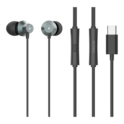 Product Handsfree Ακουστικά Celebrat με Μικρόφωνο D15, Type-C, 1.2m, μαύρα base image