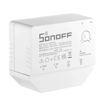 Product Ενδιάμεσος Διακόπτης Sonoff smart ZBMINI-L, 1-gang, ZigBee 3.0, λευκός base image