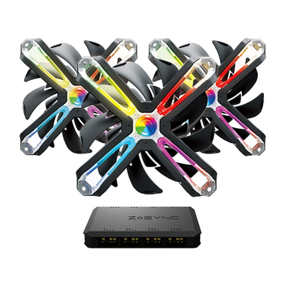 Product Kit ανεμιστήρων Zalman RGB LED ZM-SF120A3, Z-Sync controller & 3x SF120 base image