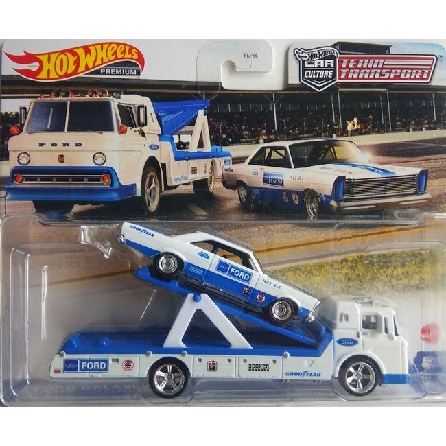 Αυτοκινητάκι Mattel Hot Wheels Premium Car Culture Team Transport 65 Ford Galaxie Ford C 800 4474