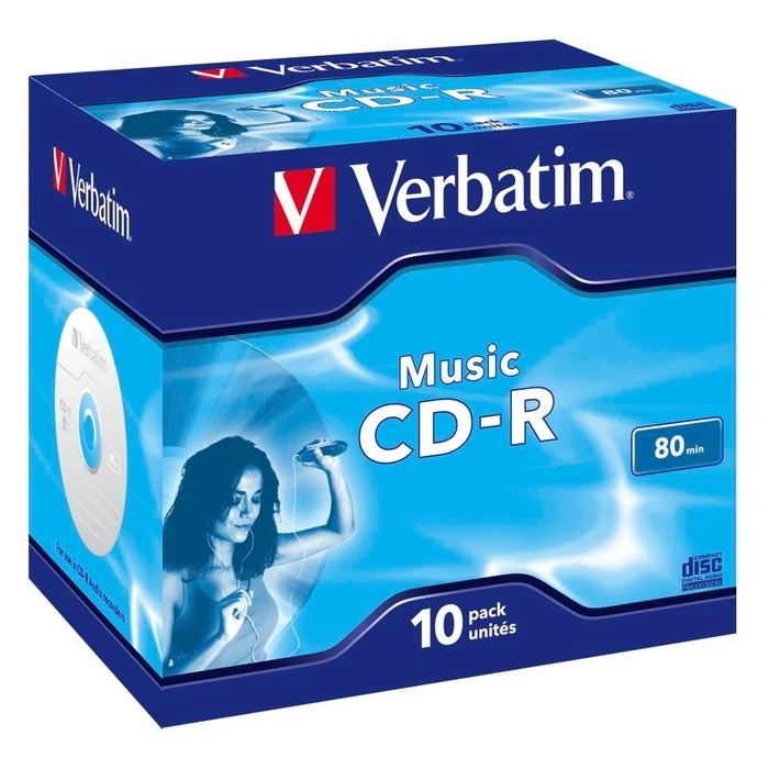 CD-R Verbatim 1x10 Audio Color Live It Jewel Case