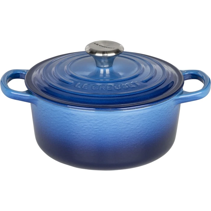 Le Creuset Signature Κατσαρόλα Στρογγυλή 18 cm Μπλε