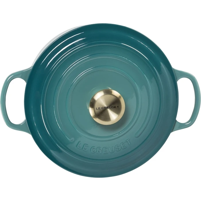 Le Creuset Signature Στρογγυλή Κατσαρόλα 24 cm Bleu Riviera – 2.4 L