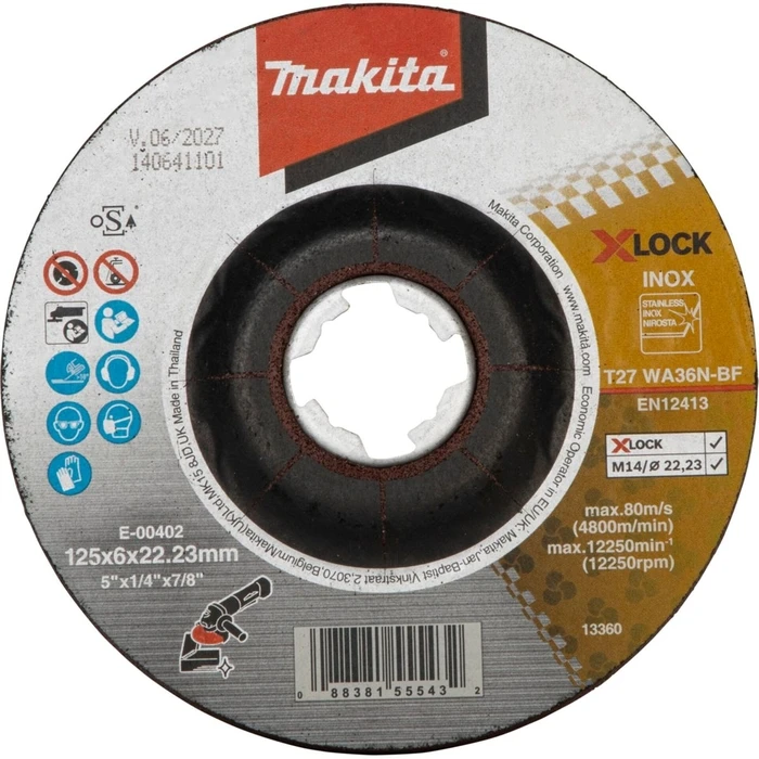 Makita Σκληρότροχος Λείανσης INOX 125x6mm