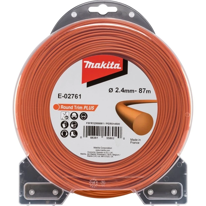 Αξεσουάρ για μηχανήματα κήπου Makita Στρογγυλή μεσινέζα 2,4 mm x 87 m E-02761