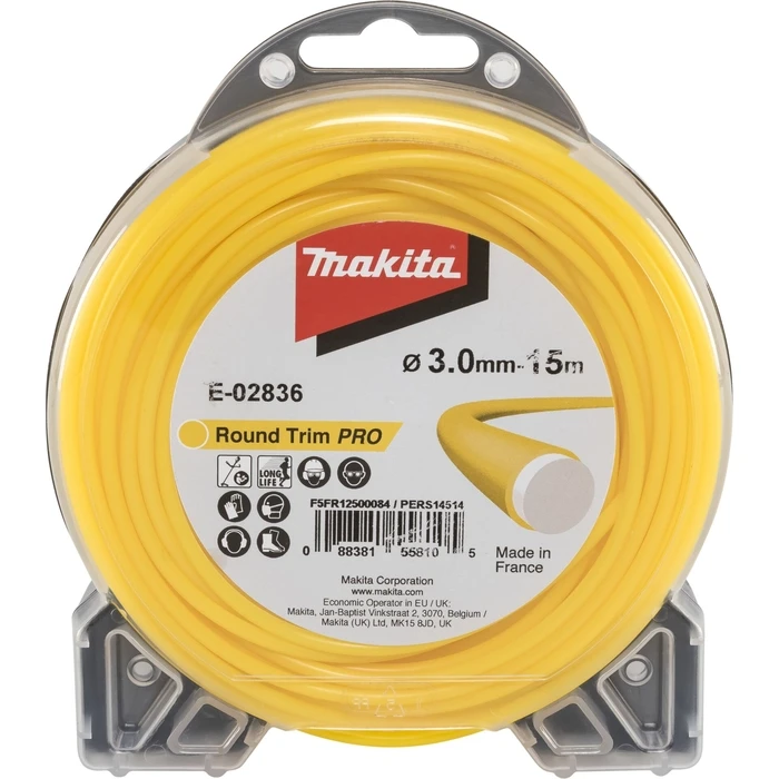 Νήμα χορτοκοπτικού Makita στρογγυλό 3,0 mm x 15 m (E-02836)
