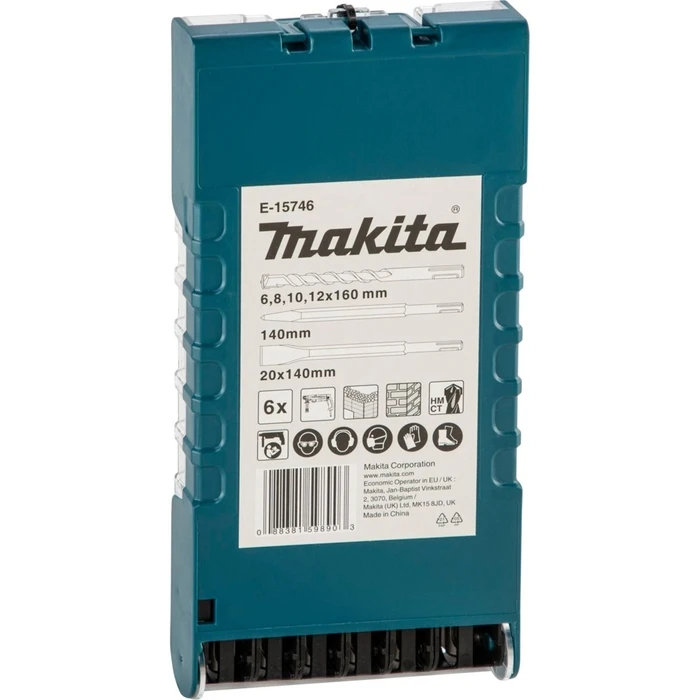 Makita Mauerwerk- + Betonbohrer Τρυπάνια τοιχοποιίας & σκυροδέματος E-15746 SDS-Plus Bohrer- /Meißel Set 6 τλγ.