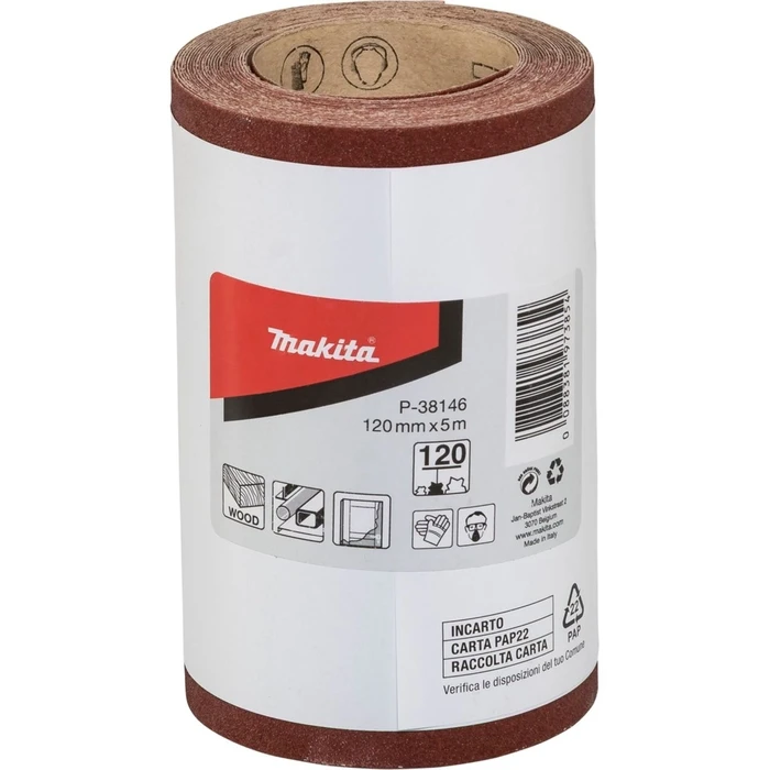 Makita Γυαλόχαρτα - Ταινία Λείανσης 120mm x 5m K120