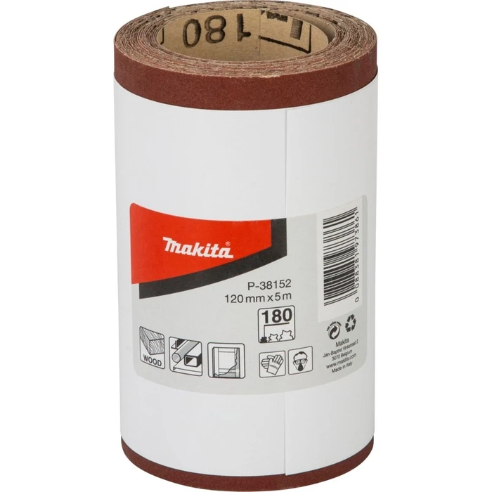 Makita Γυαλόχαρτα - Σακούλα Τριβείου 120mm x 5m K180