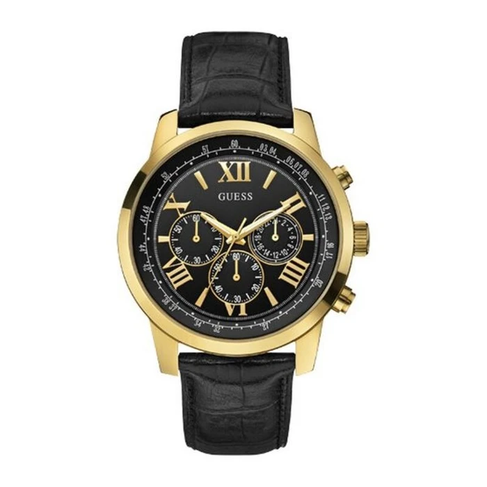 Ανδρικά Ρολόγια Guess W0380G ( 45 mm) Χρώμα Μπεζ/Καφέ