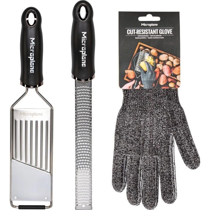 Σετ Gourmet Τρίφτες Microplane 3 τεμαχίων με προστατευτικό γάντι