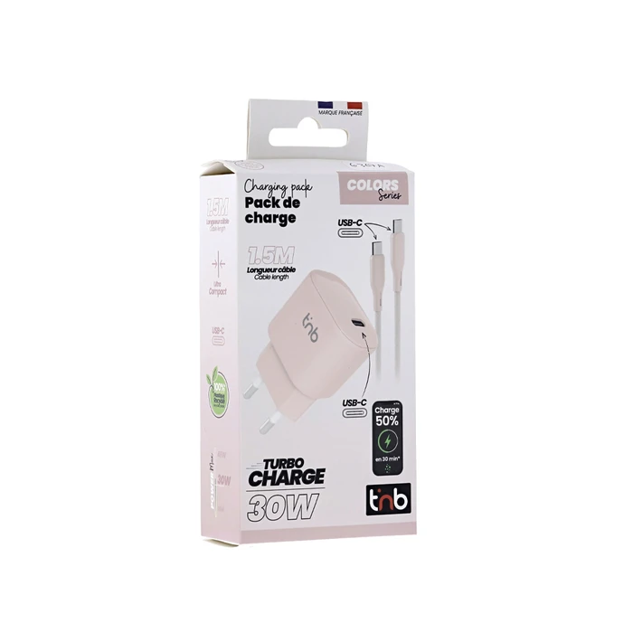 Φορτιστής κινητών 30W USB-C CHPDTC30BL TNB ροζ
