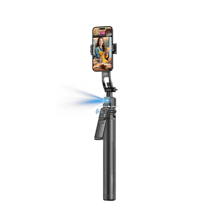 Τρίποδο-Selfie Stick Παρακολούθησης Προσώπου 360° και τηλεχειριστήριο INTRIPODCAM TNB