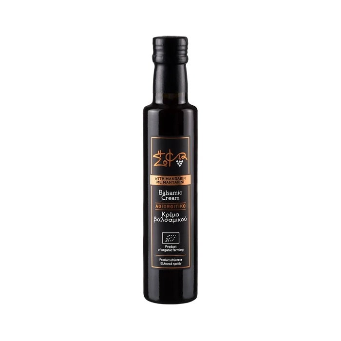 Ξίδι Wisdom Of Nature: Balsamic Cream Organic With Tangerine (Glass Bottle -250ml)