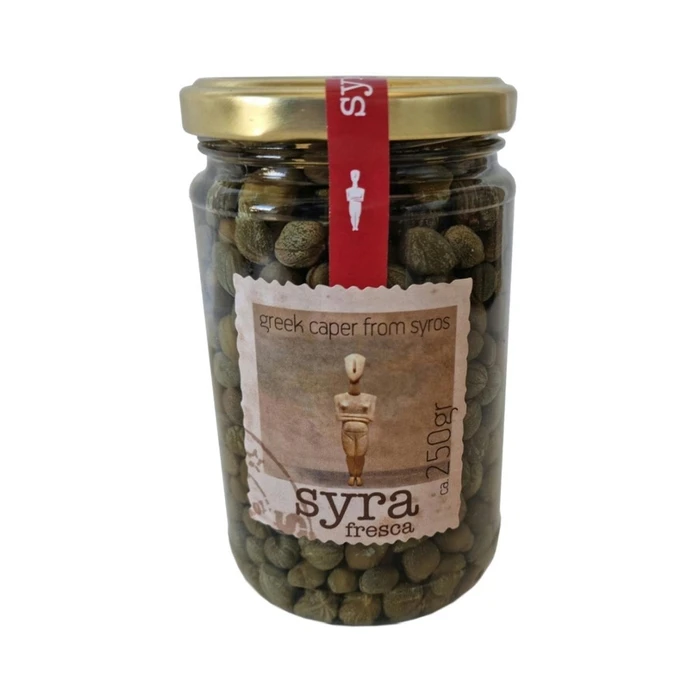 Food and Beverage Syra Fresca Greek Caper From Syros Glass Jar 300g